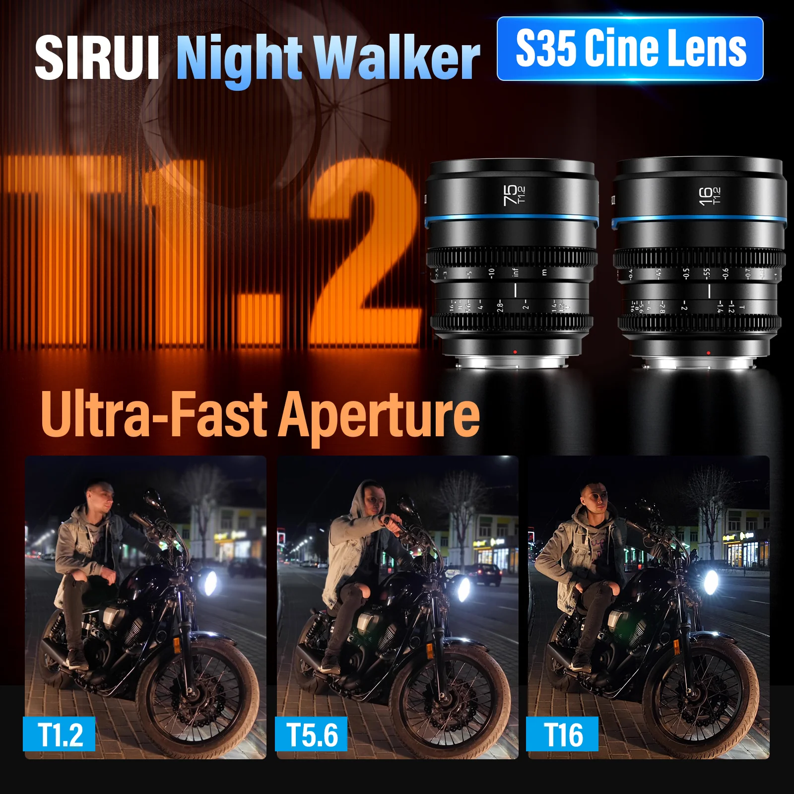 SIRUI Night Walker T1.2 S35 Frame Cine Lens Series - Image 4