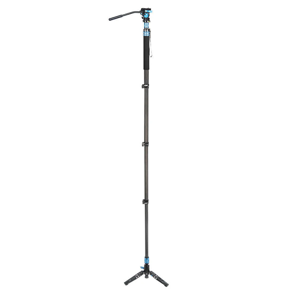 P-424FL/FS 4 Sections Carbon Fiber Monopod+ VA-5X Fluid Head - Image 5