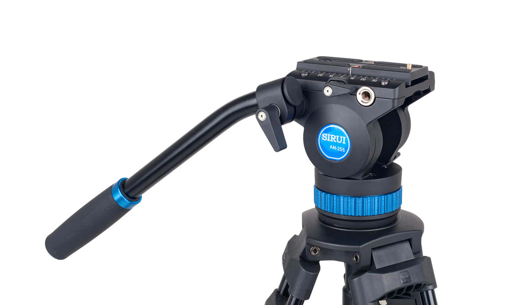 SIRUI AM-25S Aluminum Video Tripod with 360 Degree Fluid Head - Image 4